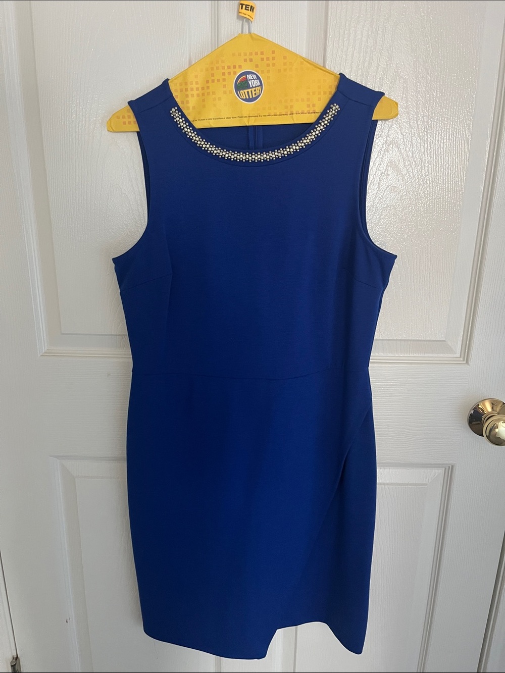 Apt. 9 Jewel-Embellished Royal Blue Sleeveless Sheath Dress